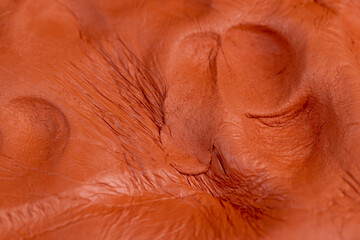 Fototapeta premium a special paste with the addition of orange clay for creativity and modeling