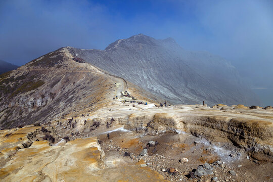 Indonesia, Java, scenic view of Ijen volcano