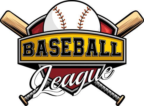 Baseball League Graphic Logo Design - Hand Drawn Illustration Isolated On Transparent Background