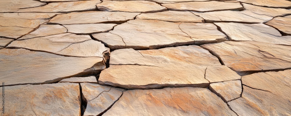Poster weathering process idea. a close-up view of natural stone slabs arranged in a rustic pattern.
