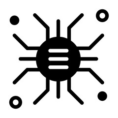 central chip Solid icon