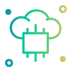 Obraz premium cloud computing Line Gradient Icon