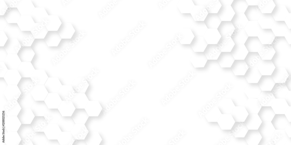 Poster background with hexagons . abstract background with lines . white texture background . hexagon abstr