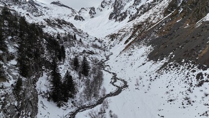 Obraz premium Aerial Views of the Alps Background