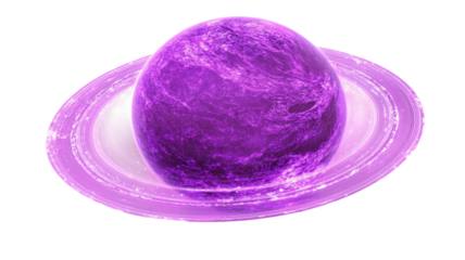 Isolated Saturn Planet with Glowing Rings