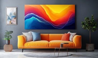 Modern Abstract Color Swirl, Generative AI