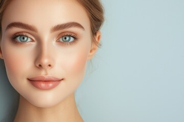 Naklejka premium A lovely young lady with a clean and fresh face is a perfect example of the effectiveness of a good beauty care routine and regular facial therapy