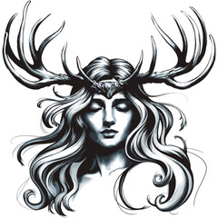 Forest Goddess Clipart
