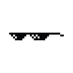 Pixel Glasses Icon. Thug Life Glasses. Boss Accessories.