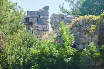 Ruins of the ancient city of Phaselis. Kemer, Turkey