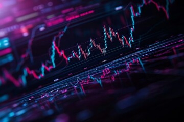 Fototapeta premium Comprehension of stock market increase, entrepreneurial investments, and information analysis, displayed with digital images, figures, and gauges on a hazy cerulean background