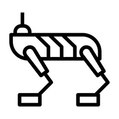 robot dog Line Icon