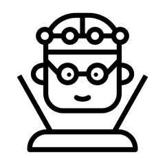 3d hologram Line Icon