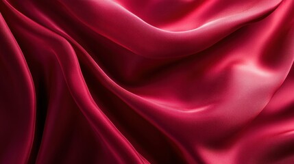 Obraz premium Luxurious red silk fabric with elegant drapes and soft texture