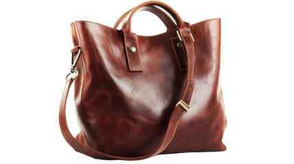 Stylish leather tote bag with dual handles and adjustable strap for everyday use