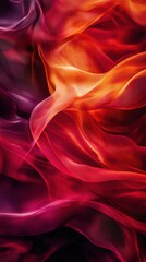 Obraz premium Vivid abstract waves of red and orange flowing textures