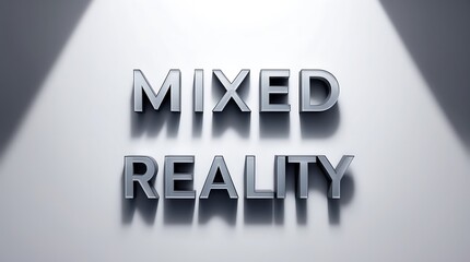 Typography displaying mixed reality in a modern design