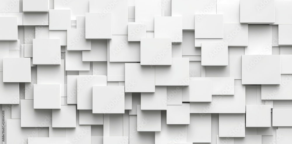 Poster offset white cube boxes serve as a blocker for the background wallpaper banner texture pattern templ
