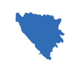 Bosnia and Herzegovina Map vector icon. Minimalistic Colorful Map of Bosnia and Herzegovina.