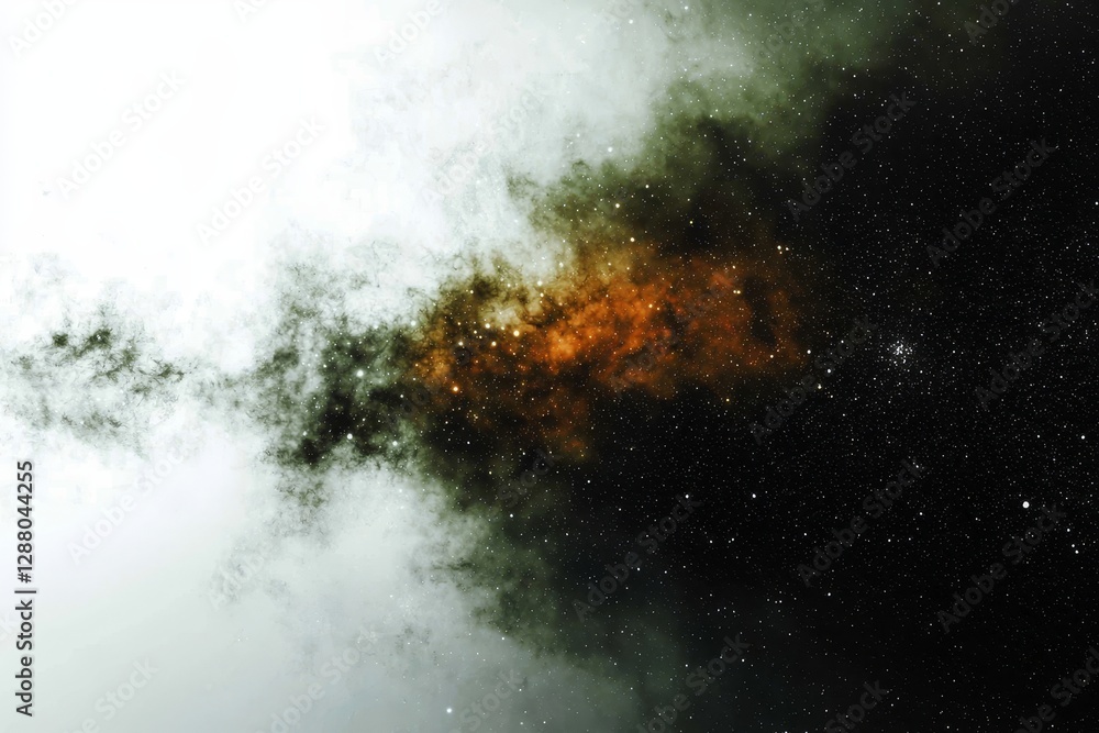Poster harmonious nebula cloud patterns are swirling in an abstract cloud shape that is isolated on a trans