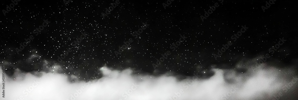 Wall mural the background material features a wide blue nebula with a starry sky and sci-fi technology elements