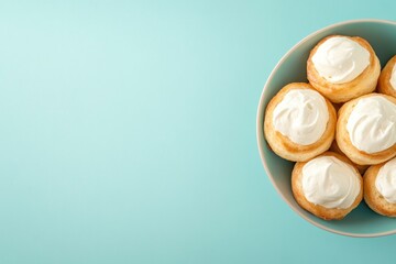 Delicious baked treats topped with creamy frosting in stylish bo