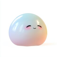 A pastel hologram and holographic chrome 3D effect are combined with a smile face in the Y2K element