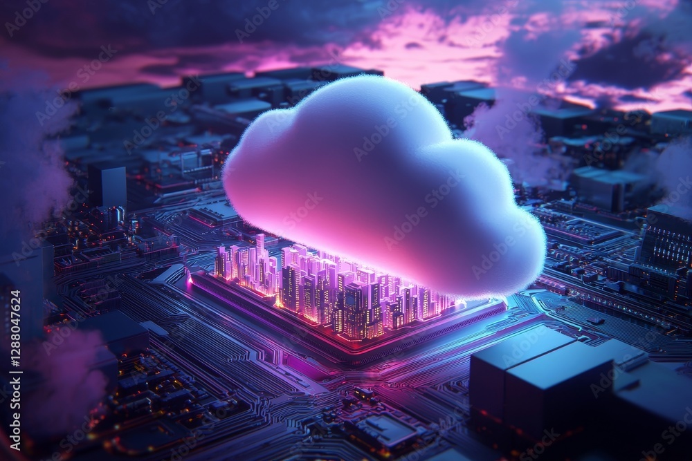 Poster cloud computing facilitates the transfer of large amounts of data over the internet, representing a 