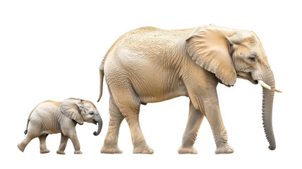 Two elephants walk side by side in a natural setting showcasing the bond between mother and calf in their habitat