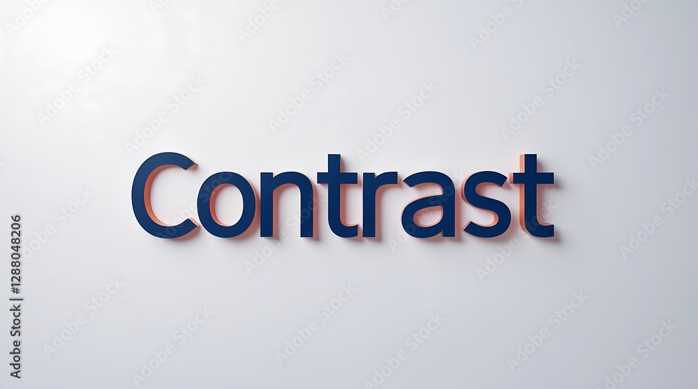Poster text representation of contrast in bold typography against a plain backdrop