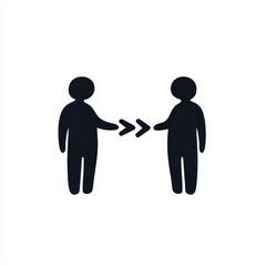 An information transfer symbol, data exchange icon, and modern illustration are all represented in this image, which is compatible with EPS