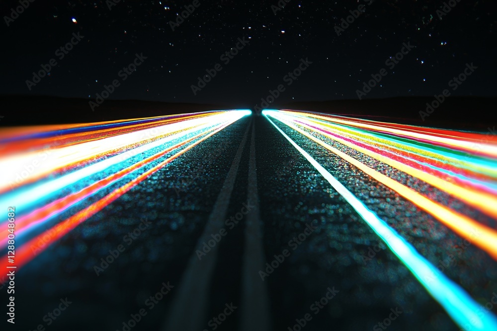 Poster an abstract background of futuristic technology with a design of light lines can be found in stock