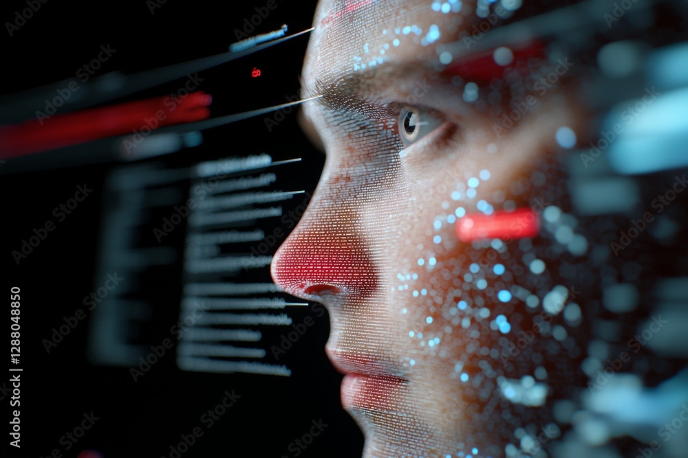 Aufkleber a humanoid scientific study development is depicted in a generative ai collage photo on a virtual co