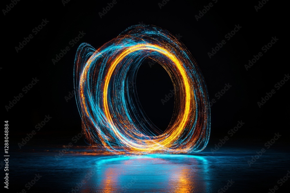 Poster a generative ai-produced picture of an otherworldly domain, characterized by a twirling magical port