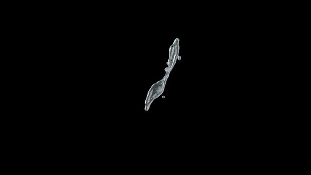 Mercury like liquid magically flowing across a black screen.