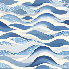 sea waves seamless pattern