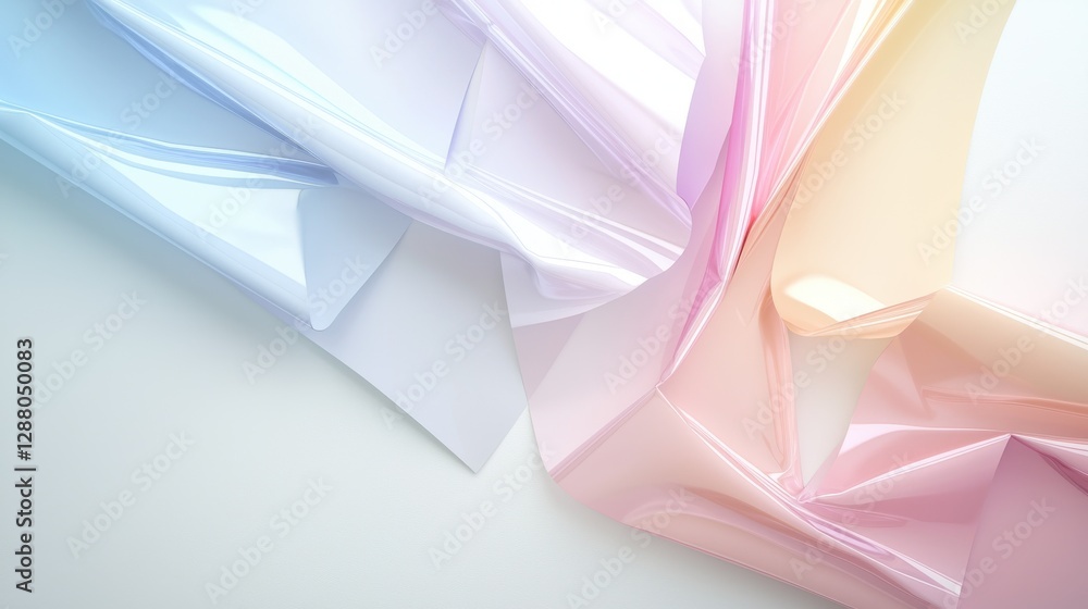 Poster gradient pastel fabric texture with soft folds, showcasing elegant smoothness and gentle color trans