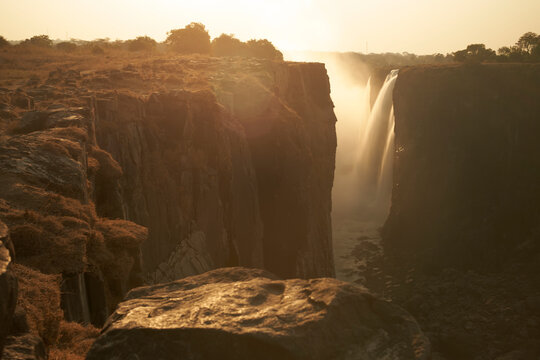 Victoria Falls at sunset, Zimbabwe