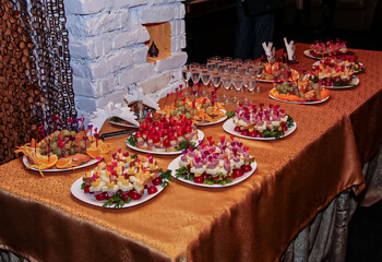decorated table in a restaurant