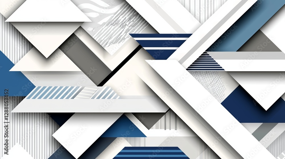 Poster a creative idea is embodied in modern design, which boasts an abstract geometric background and a mi