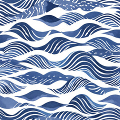 sea waves seamless pattern