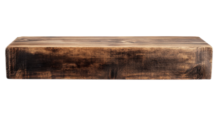 Rustic wooden cutting board displayed on a countertop during a kitchen setup for meal preparation