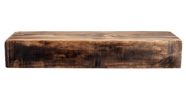Rustic wooden cutting board displayed on a countertop during a kitchen setup for meal preparation