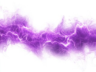 Obraz premium Horizontal of Purple electric glow sparkle energy isolate on white background