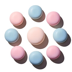 Obraz premium blue pills isolated on white background