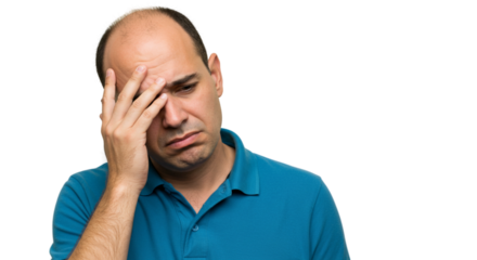 young man with headache