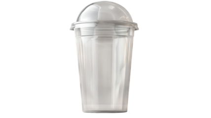 Clear plastic cup with lid perfect for beverages at outdoor events or gatherings