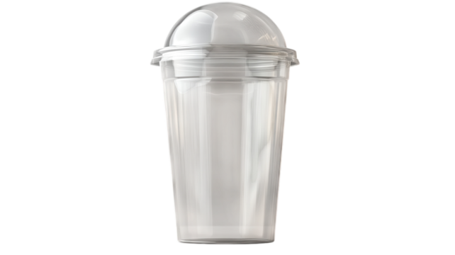 Clear plastic cup with lid perfect for beverages at outdoor events or gatherings
