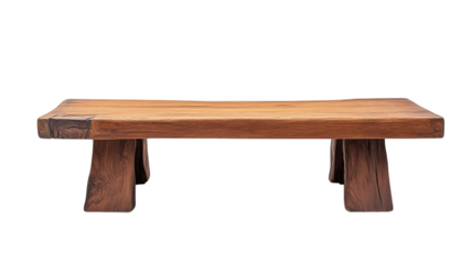 Natural wooden low table with a rustic finish crafted from solid timber, suitable for various home decor styles and settings
