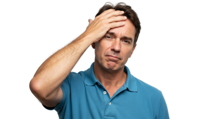 young man with headache